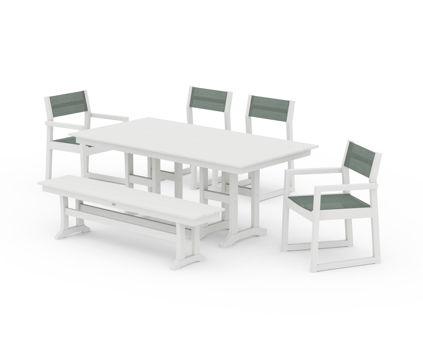 EDGE Sling 6-Piece Farmhouse Dining Set