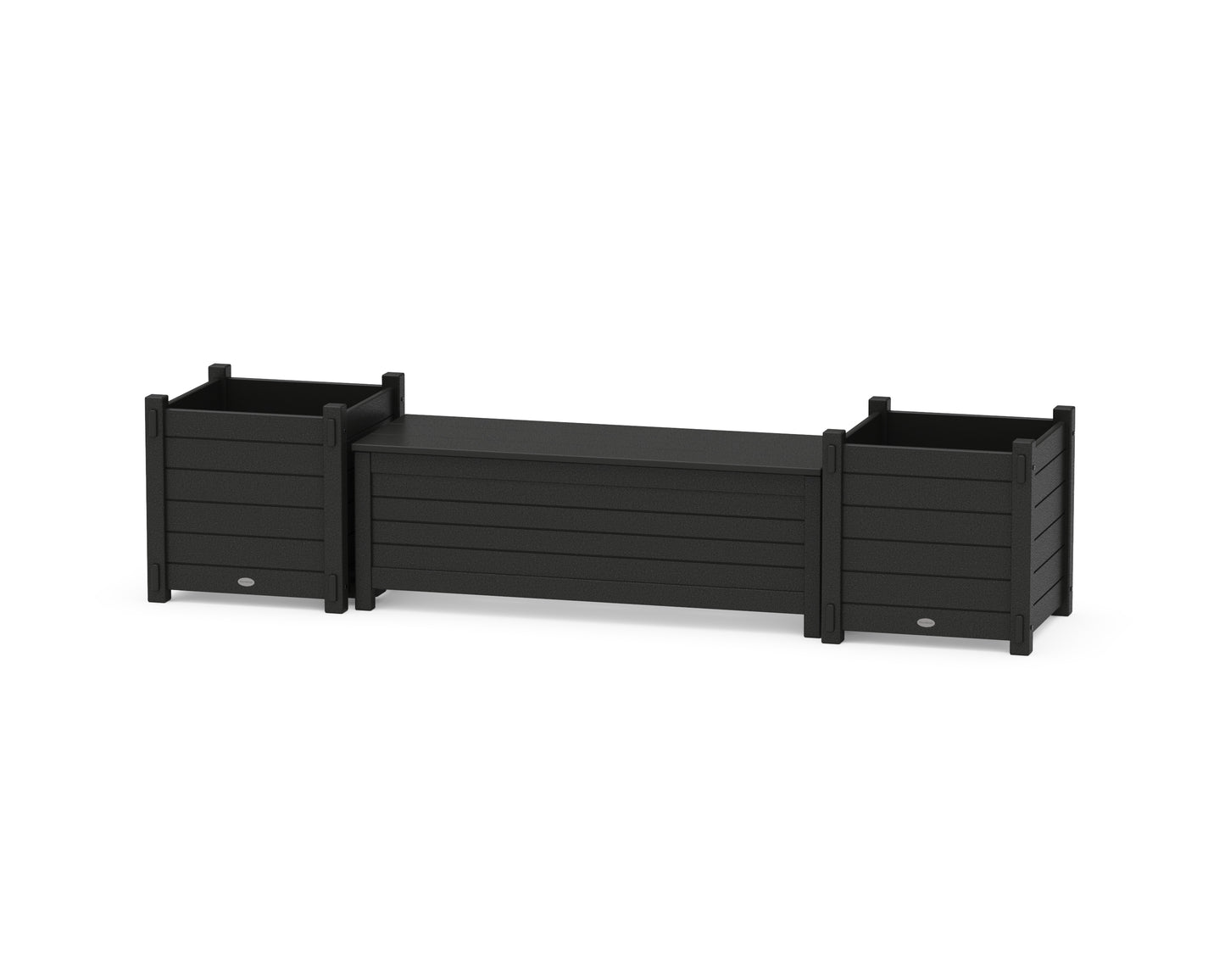 48" Nautical Straight Planter Storage Bench Set- Large