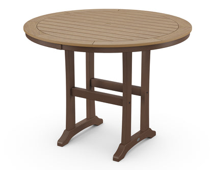 Nautical Trestle 48" Round Counter Table