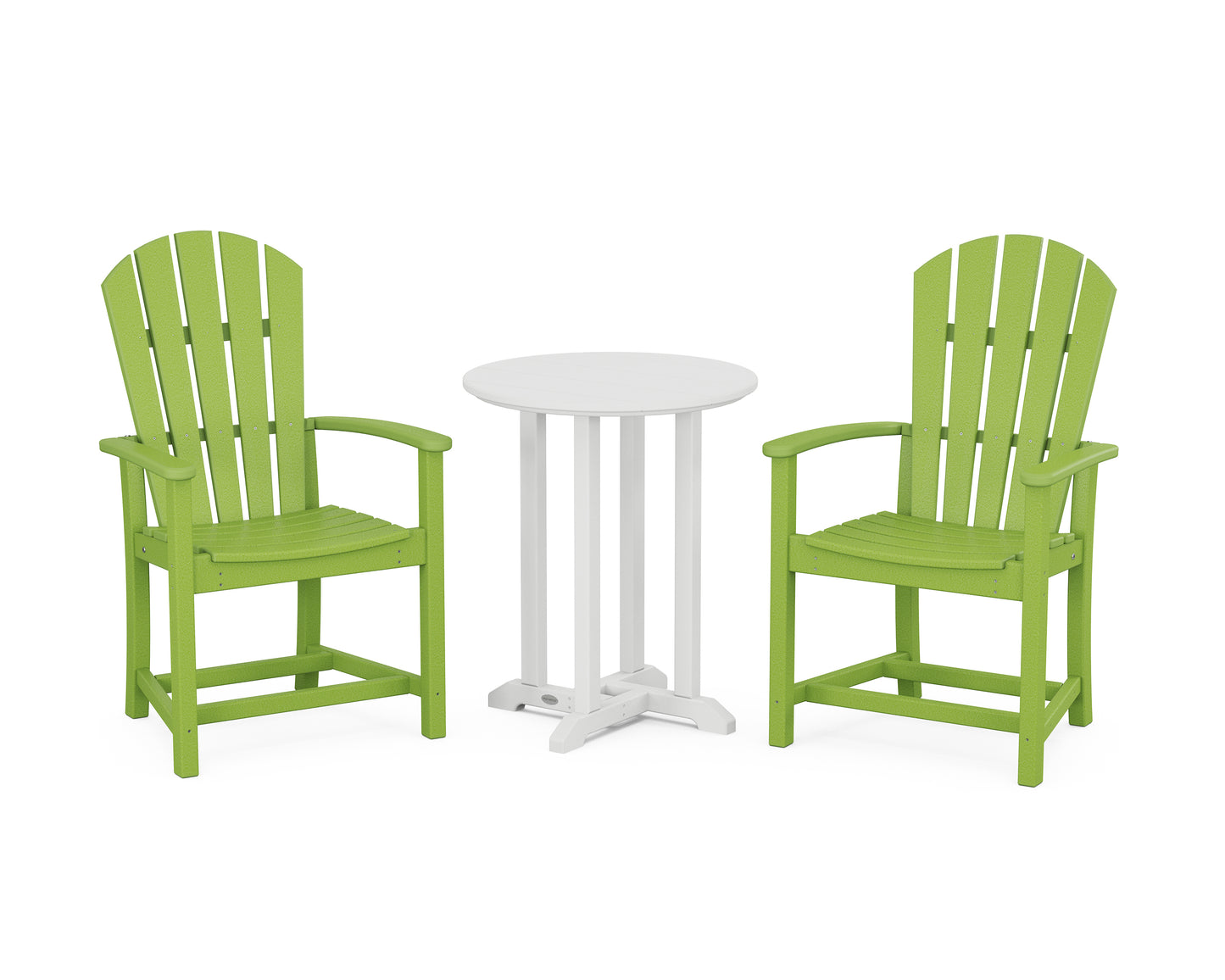 Palm Coast 3-Piece Round Farmhouse Bistro Dining Set