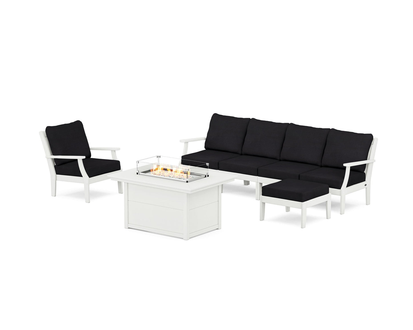 Braxton Sectional Lounge and Fire Pit Set