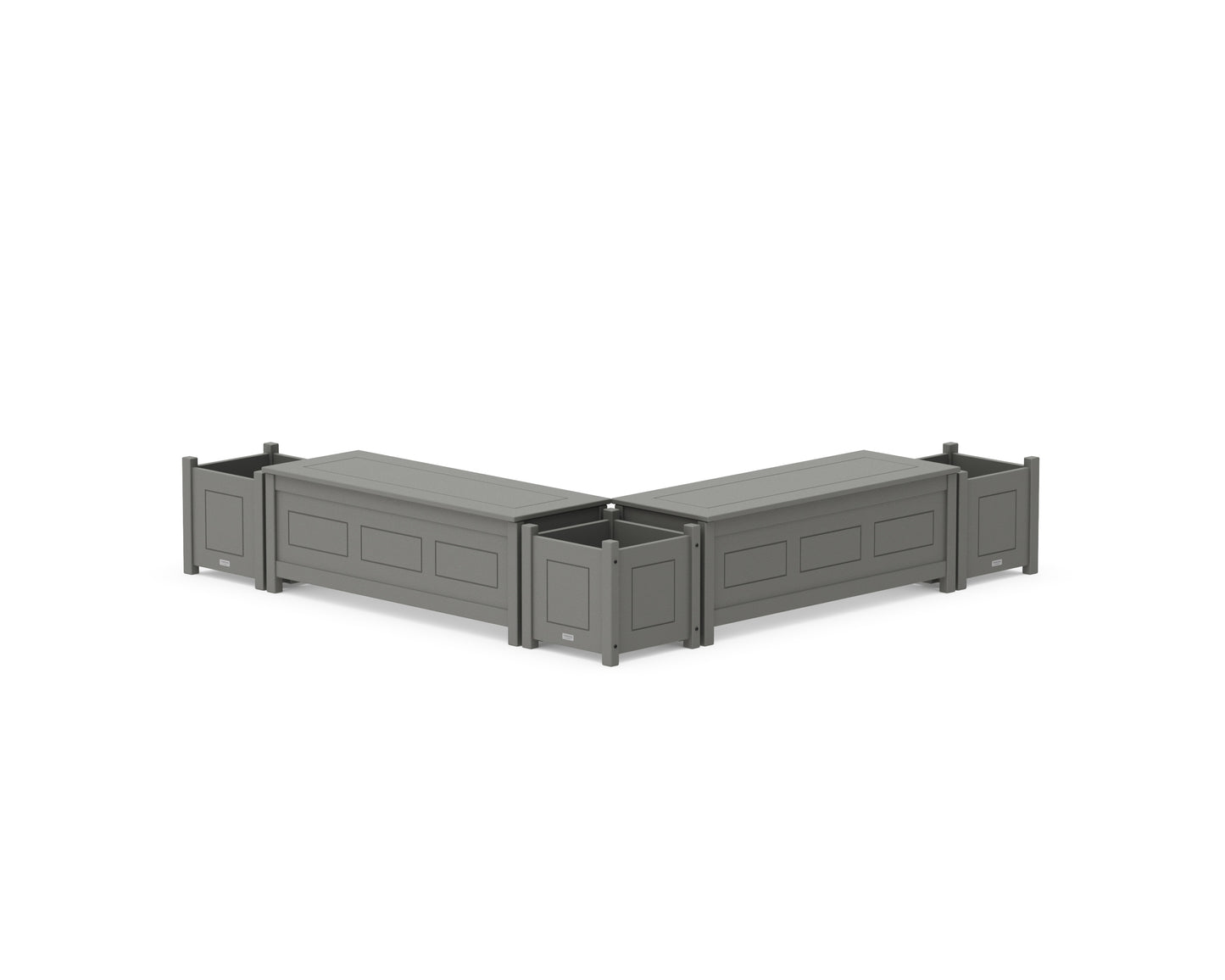 48" Country Living L- Shaped Planter Storage Bench Corner Set