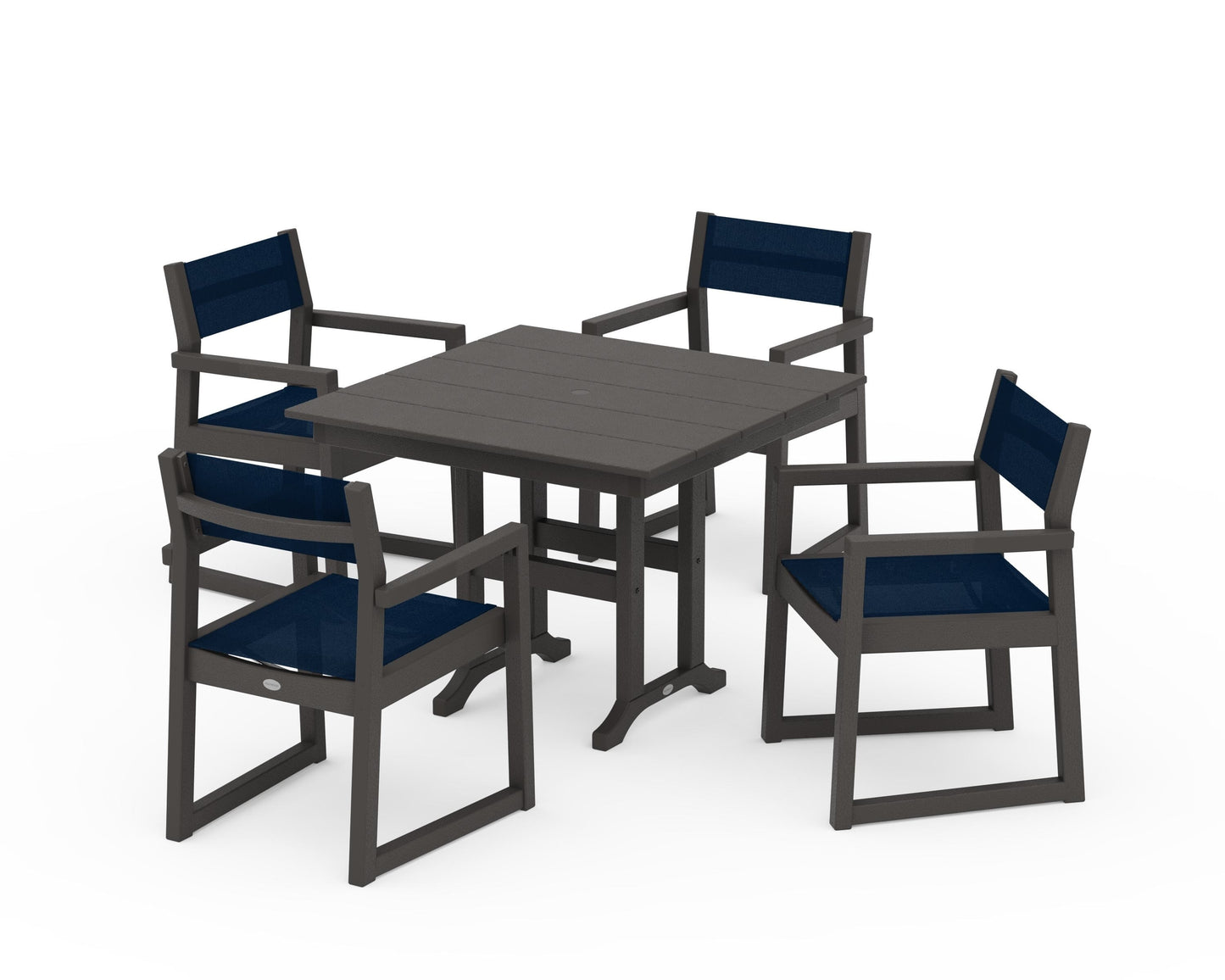 EDGE Sling Arm Chair 5-Piece Farmhouse Dining Set
