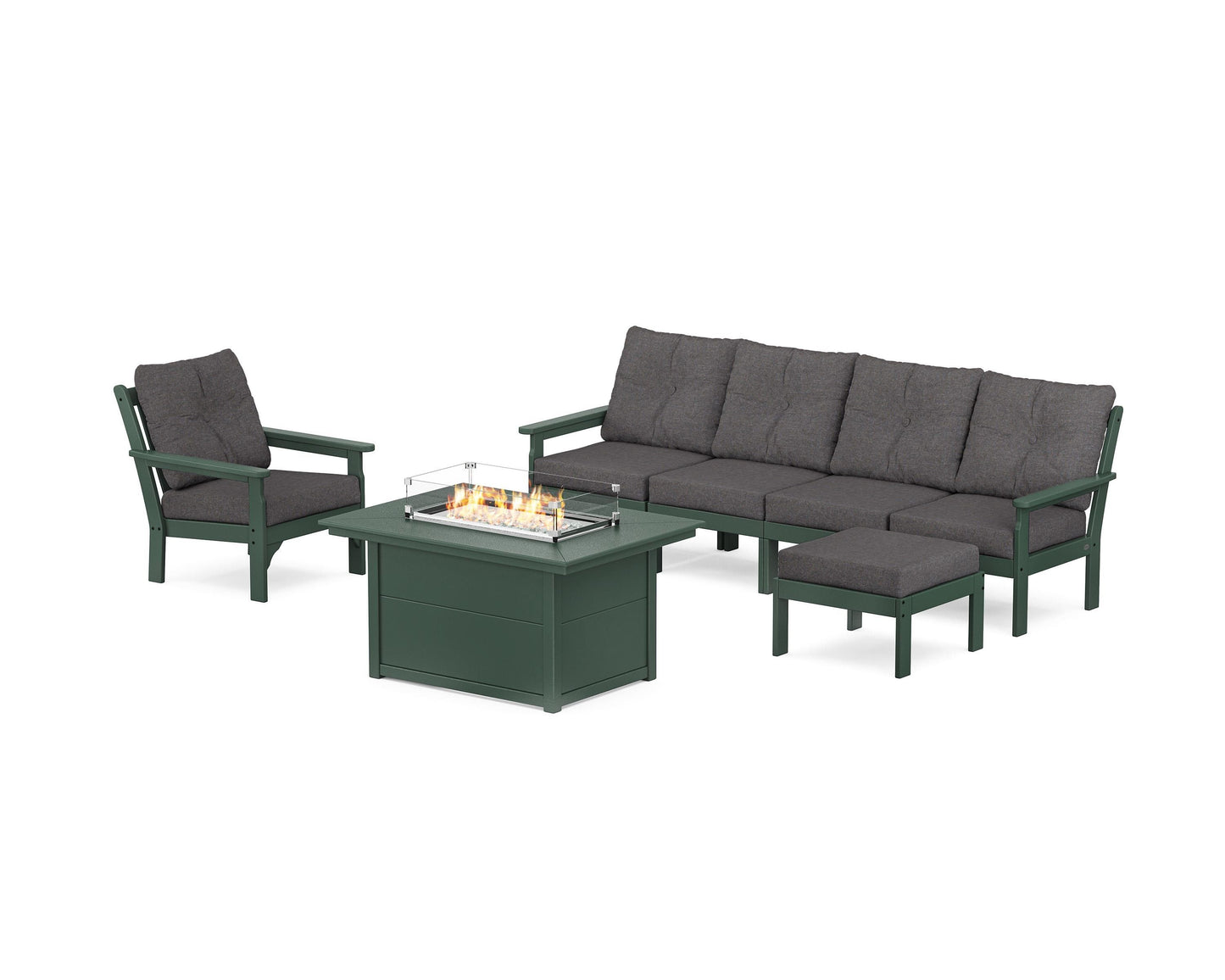 Vineyard Sectional Lounge and Fire Pit Set