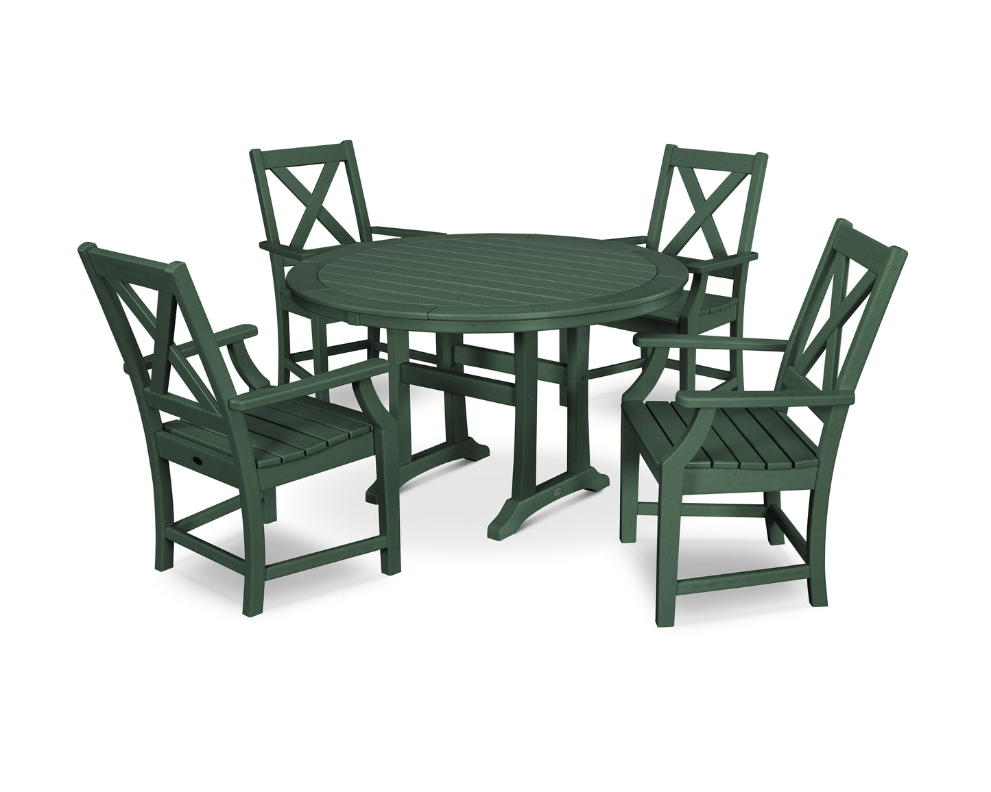 Braxton 5-Piece Nautical Trestle Arm Chair Dining Set