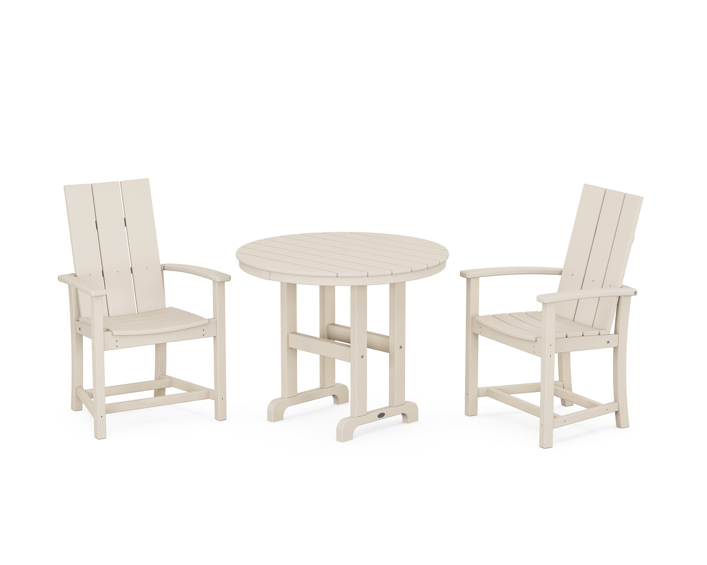 Modern Adirondack 3-Piece Round Farmhouse Dining Set