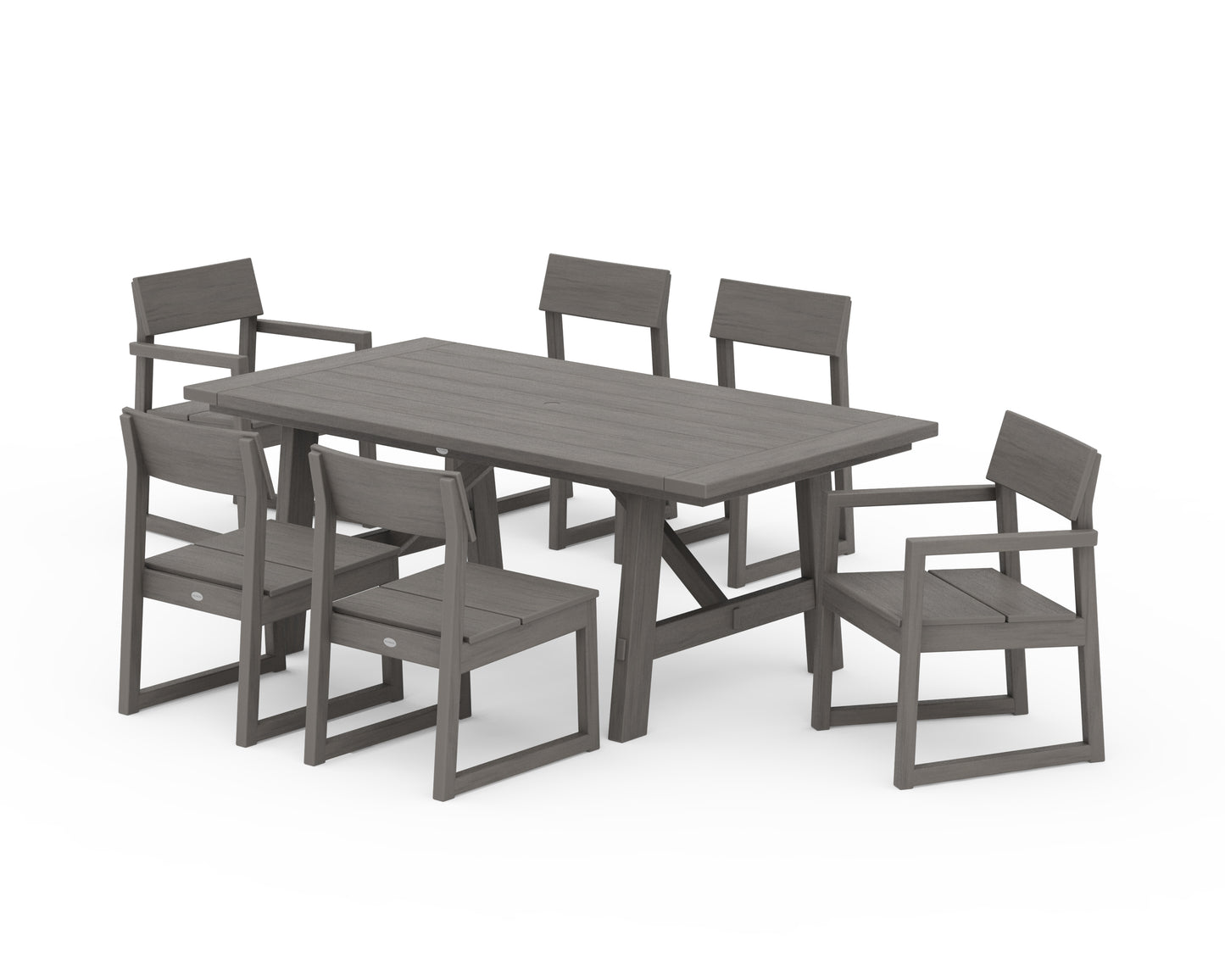 EDGE 7-Piece Rustic Farmhouse Dining Set