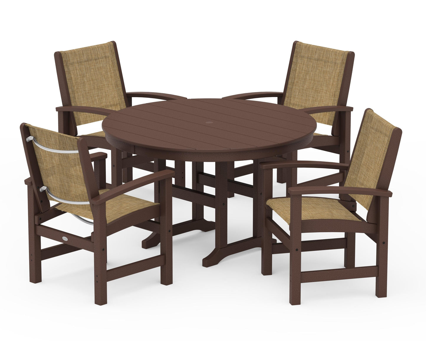 Coastal 5-Piece Round Farmhouse Dining Set