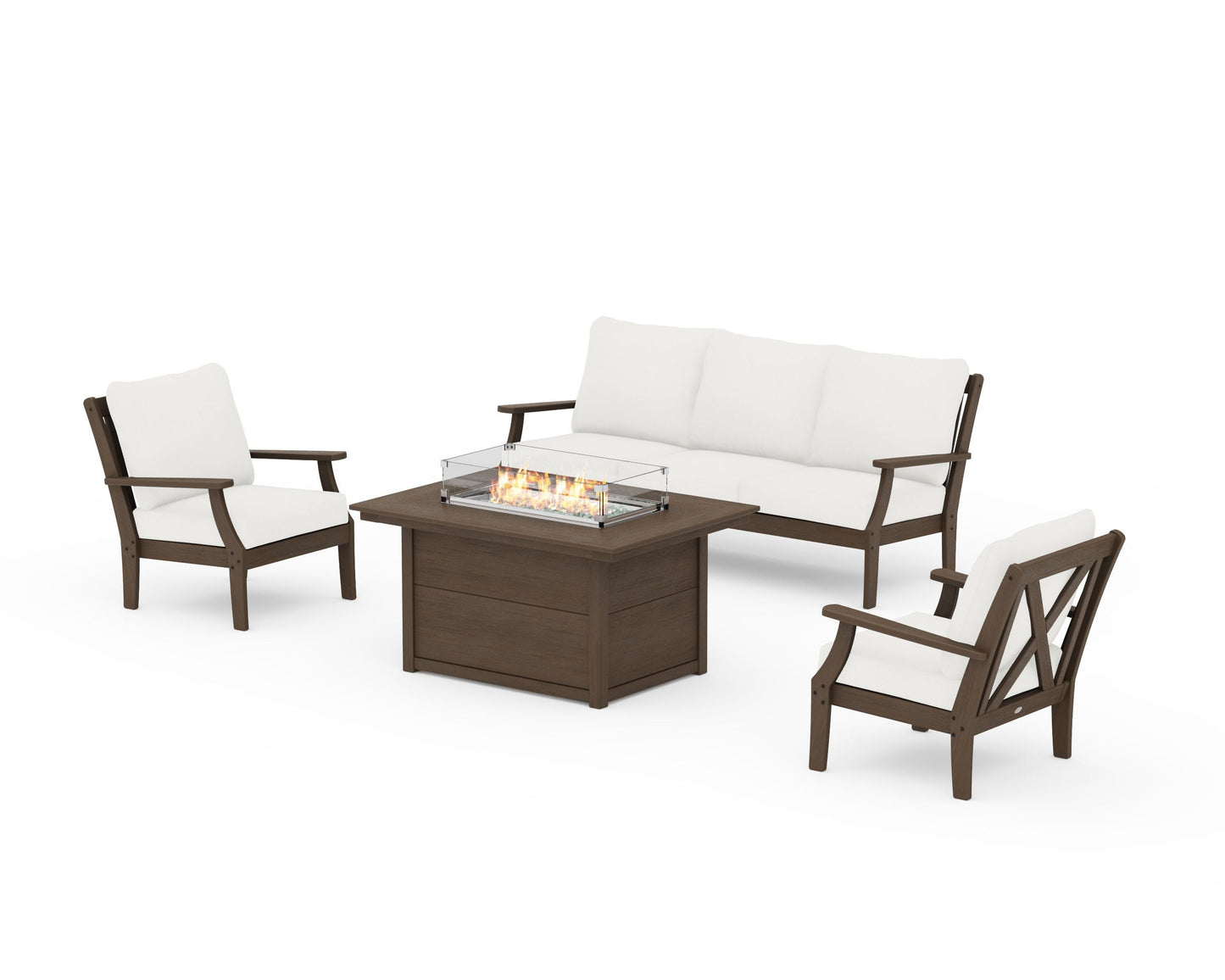 Braxton Deep Seating Fire Pit Table Set