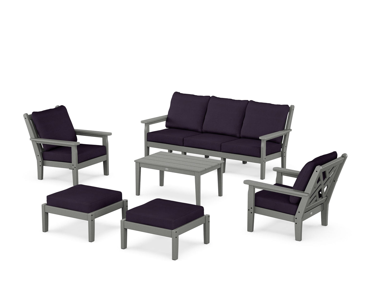 Chippendale 6-Piece Lounge Sofa Set
