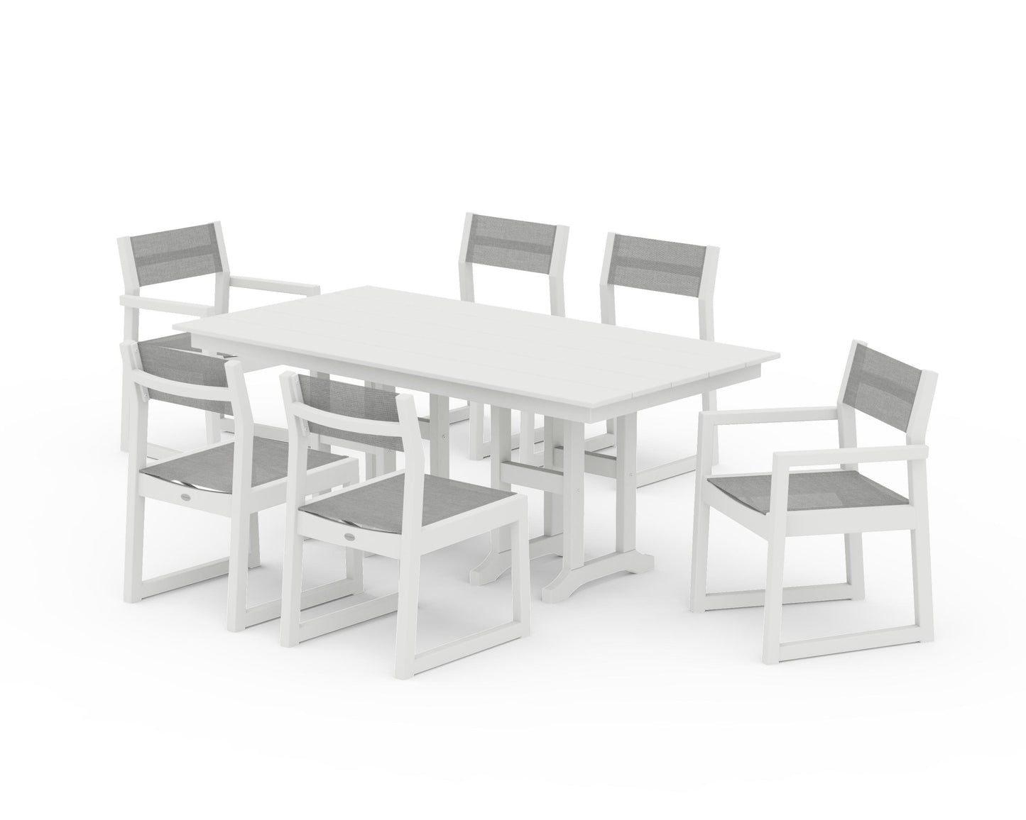 EDGE Sling 7-Piece Farmhouse Dining Set