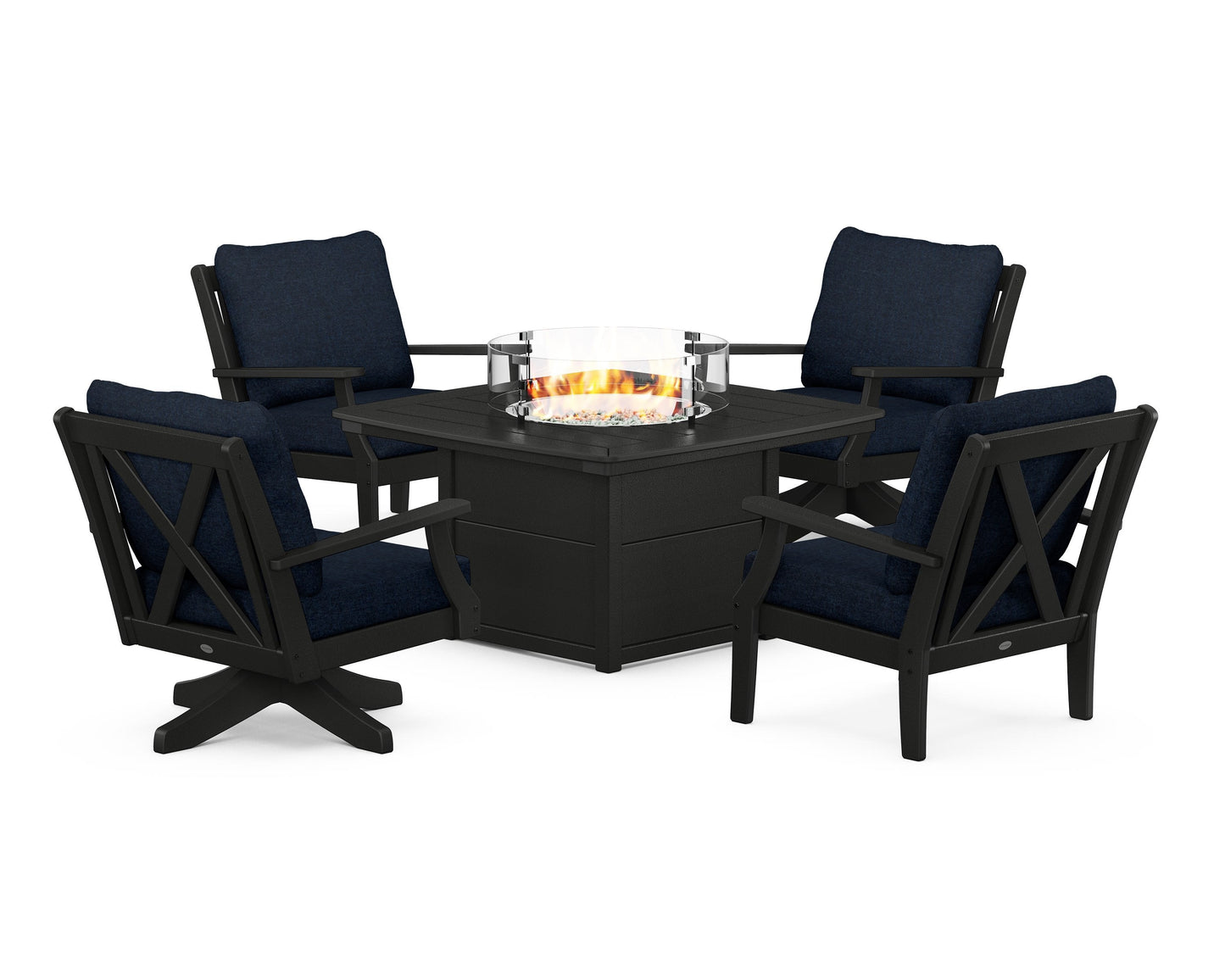 Braxton 5-Piece Deep Seating Set with Fire Table