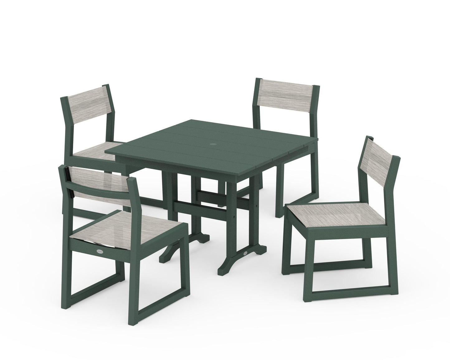 EDGE Sling Side Chair 5-Piece Farmhouse Dining Set