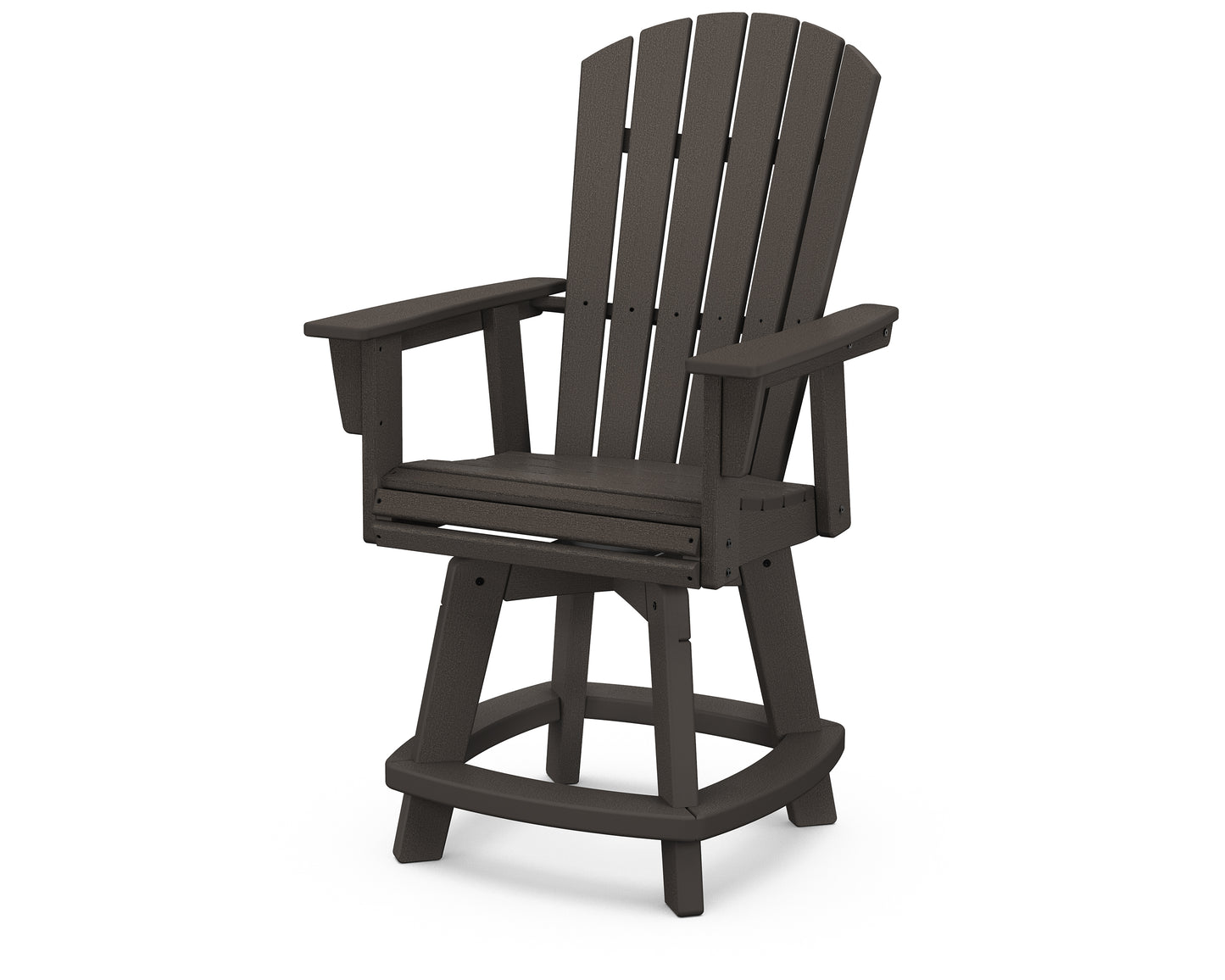 Nautical Curveback Adirondack Swivel Counter Chair