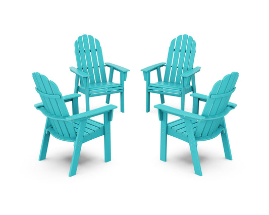 Vineyard 4-Piece Curveback Upright Adirondack Conversation Set