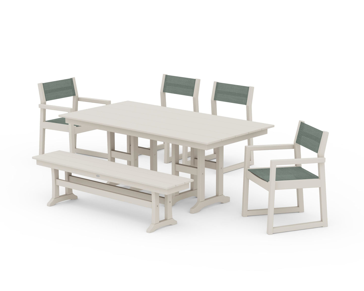 EDGE Sling 6-Piece Farmhouse Dining Set