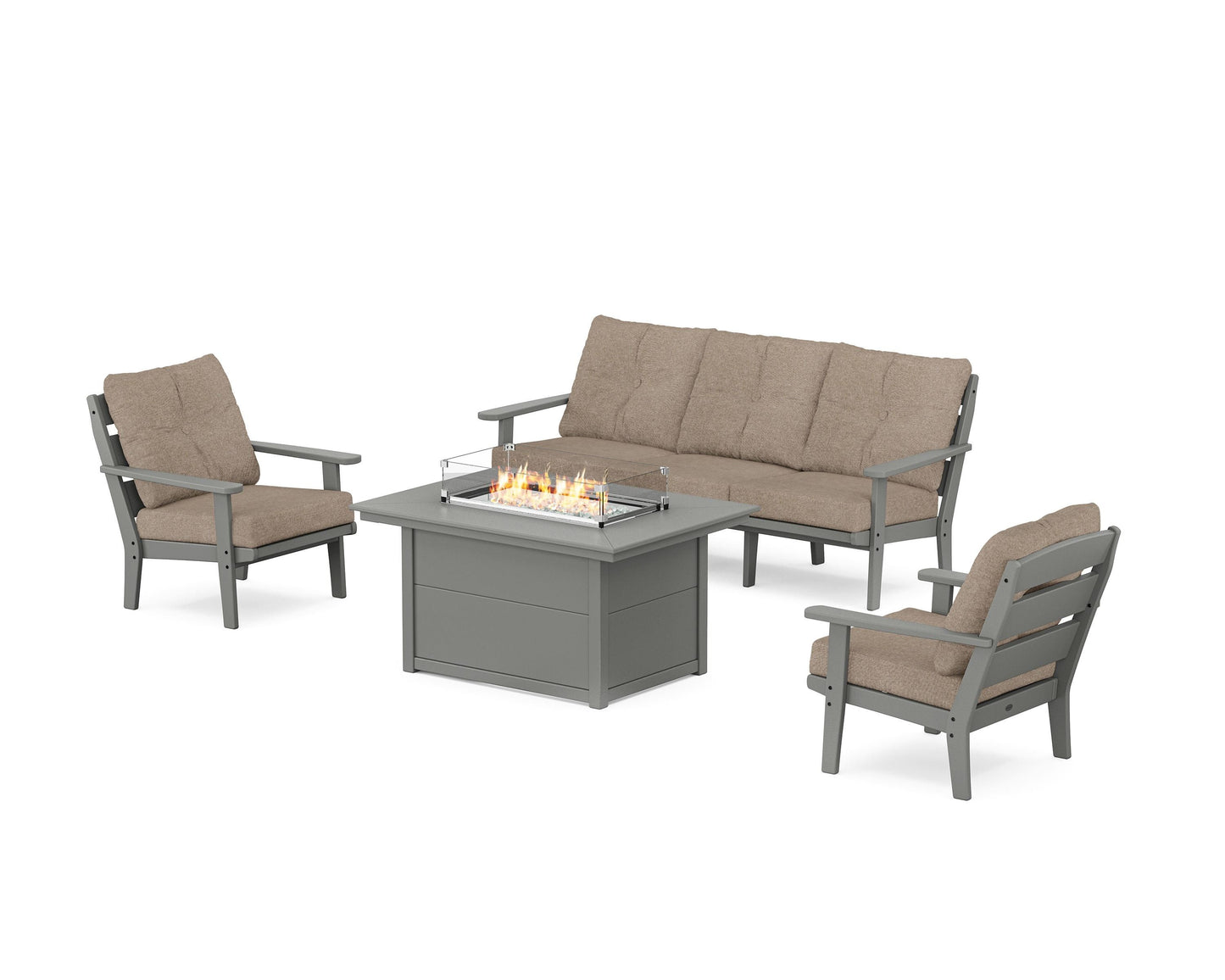 Lakeside Deep Seating Fire Pit Table Set