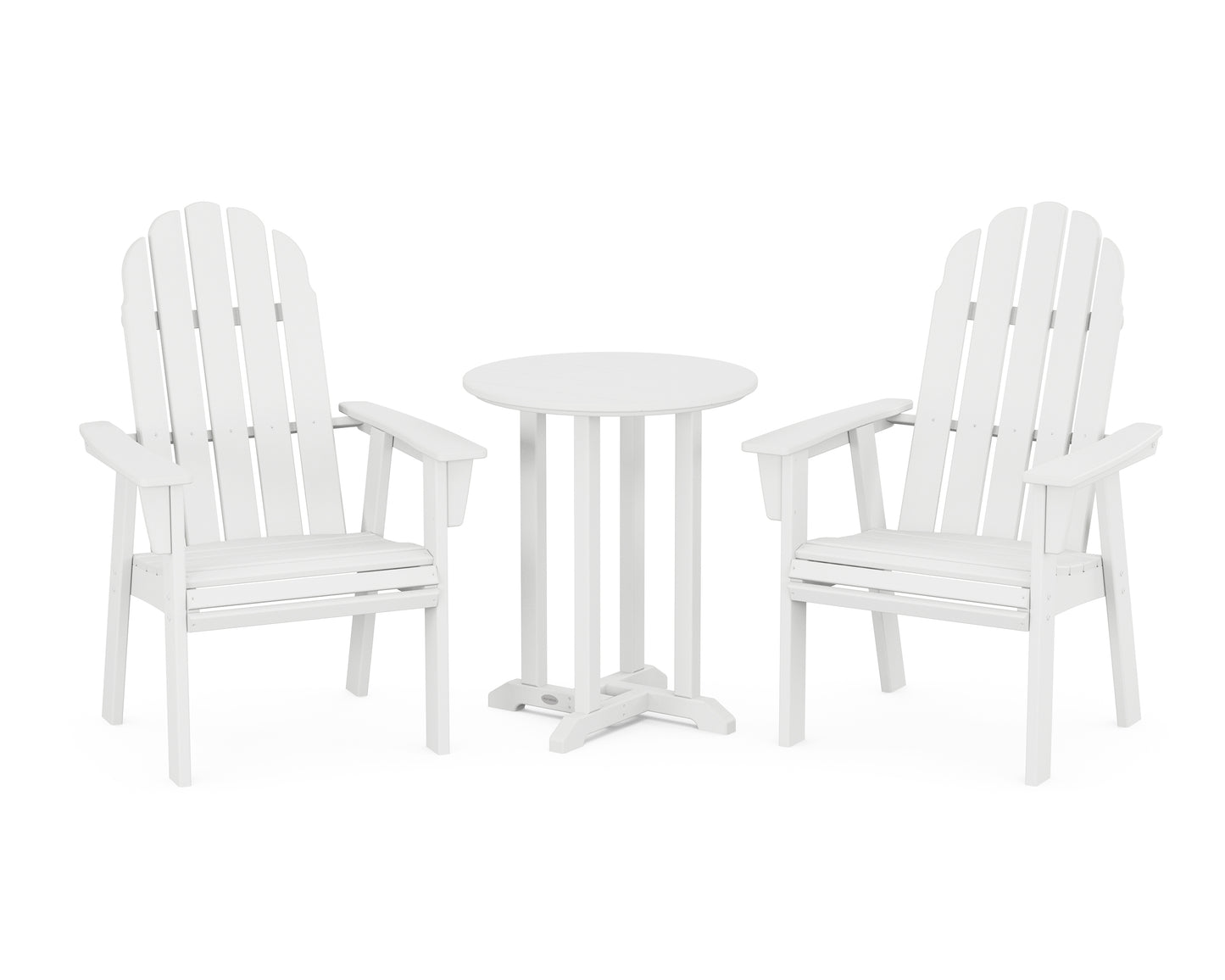 Vineyard Adirondack 3-Piece Round Dining Set