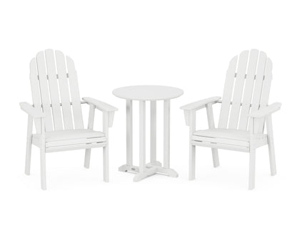 Vineyard Adirondack 3-Piece Round Bistro Dining Set