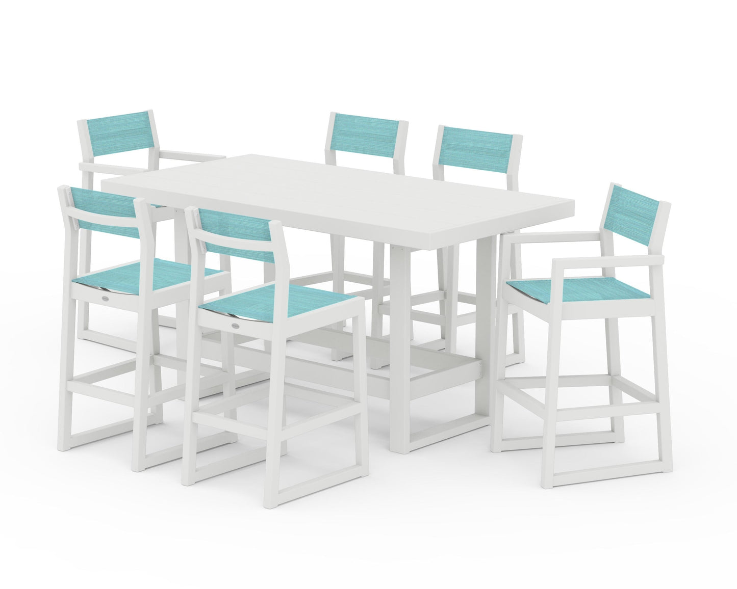 EDGE Sling 7-Piece Bar Table Set