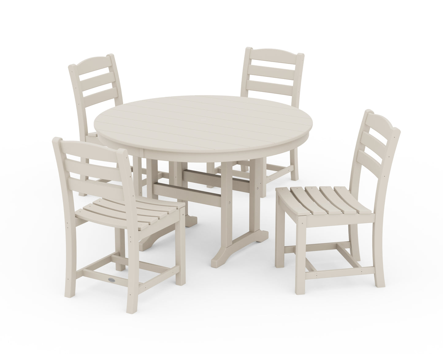 La Casa CafÃ© Side Chair 5-Piece Round Farmhouse Dining Set