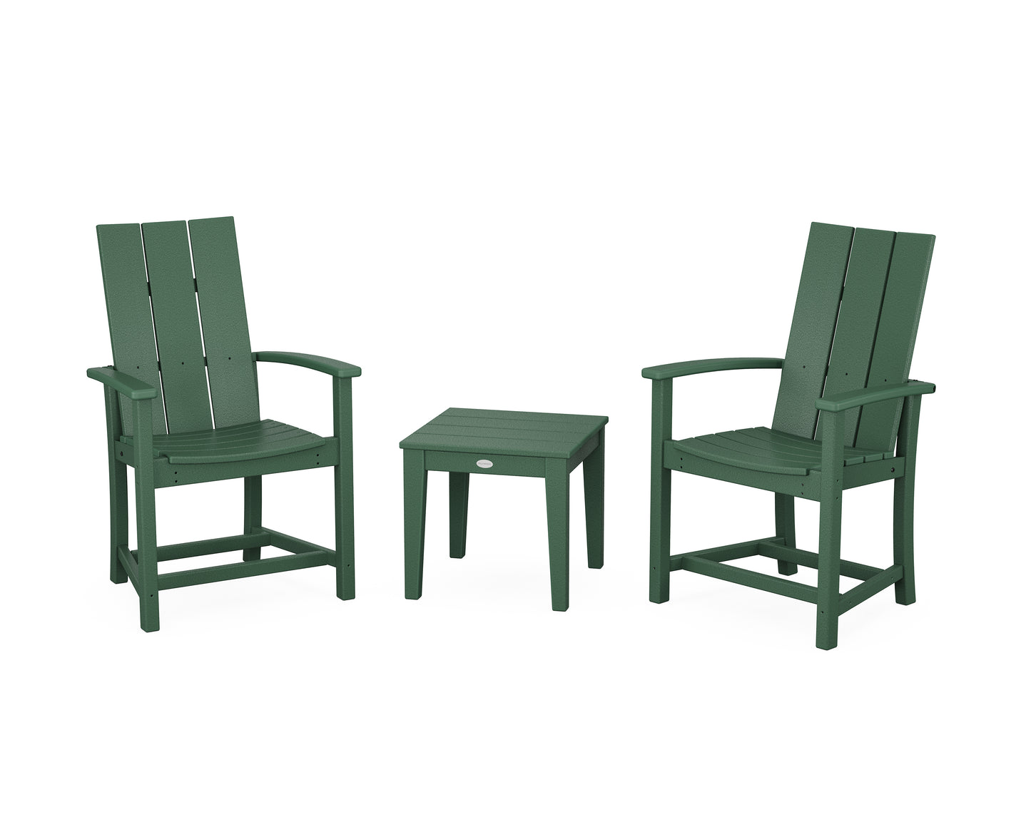 Modern 3-Piece Upright Adirondack Chair Set