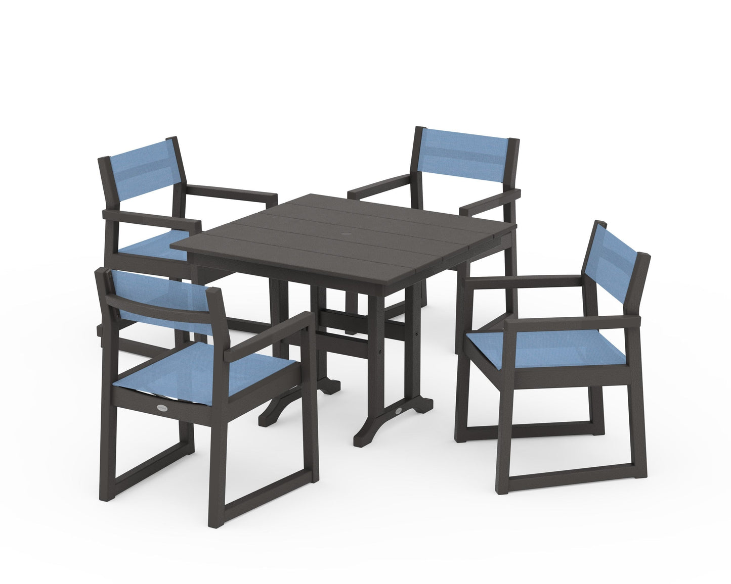 EDGE Sling Arm Chair 5-Piece Farmhouse Dining Set