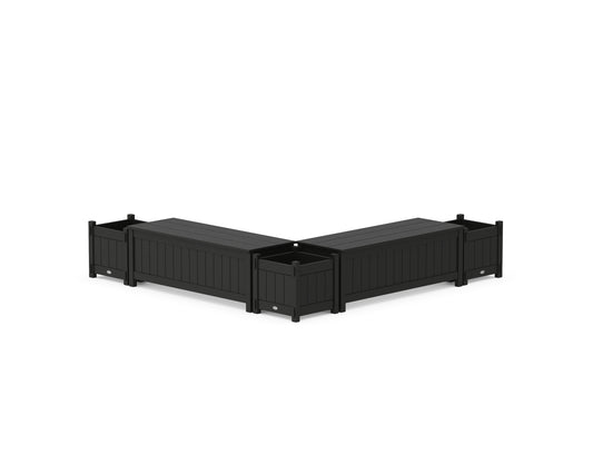 48" Vineyard L- Shaped Planter Storage Bench Corner Set