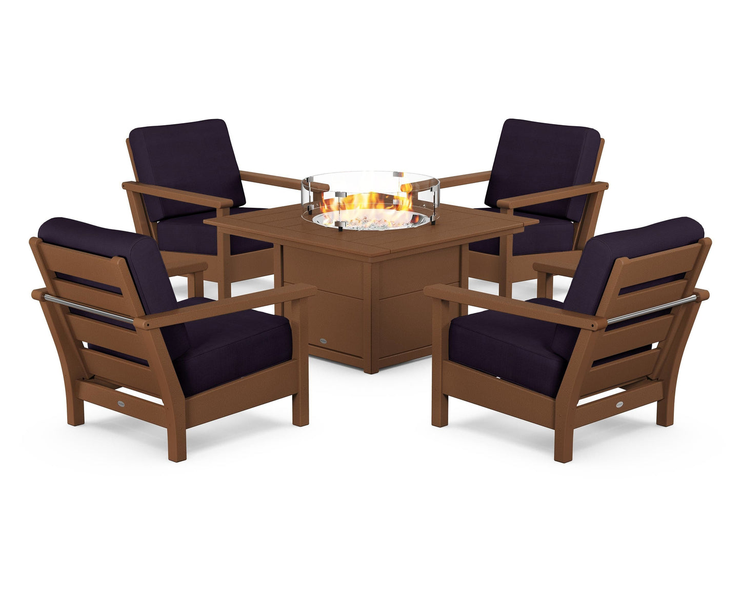 Harbour 5-Piece Conversation Set with Fire Pit Table