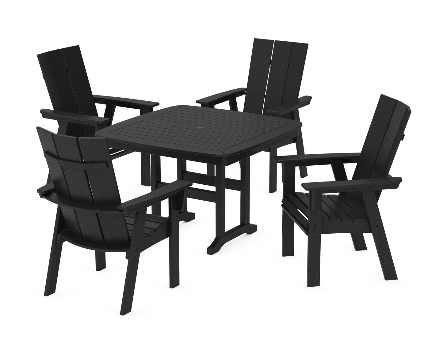 Modern Curveback Adirondack 5-Piece Dining Set