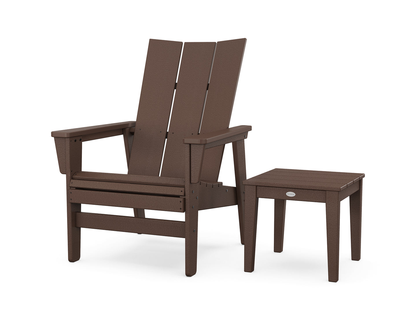 Modern Grand Upright Adirondack Chair with Side Table