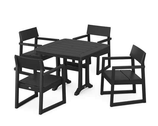 EDGE 5-Piece Dining Set with Trestle Legs