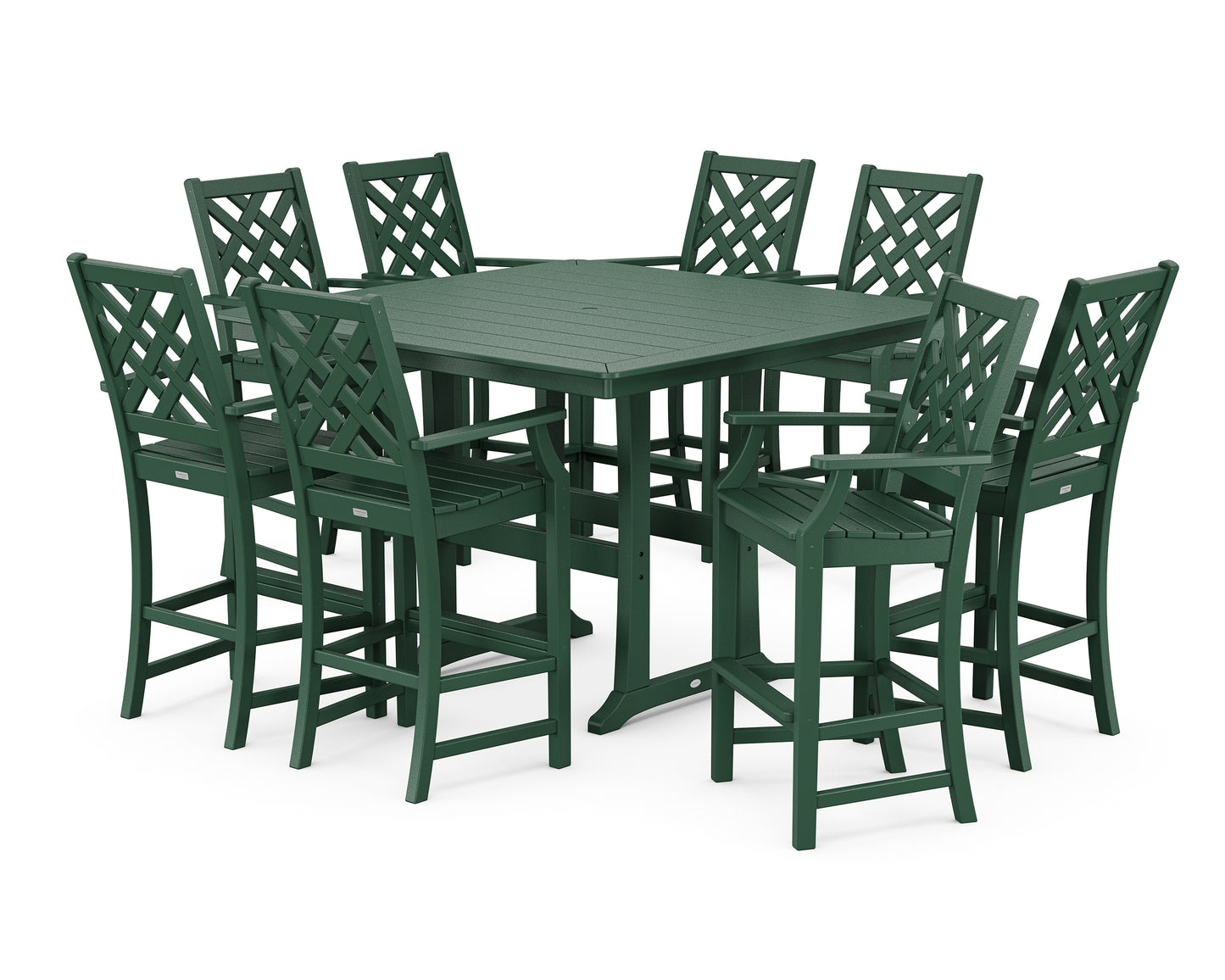 Wovendale 9-Piece Square Bar Set with Trestle Legs