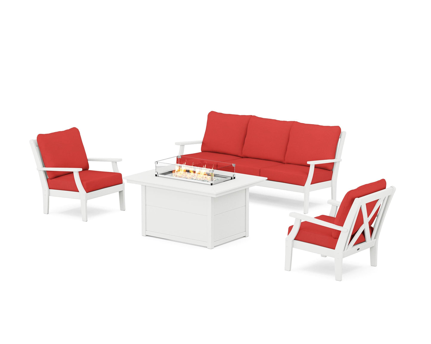 Braxton Deep Seating Fire Pit Table Set