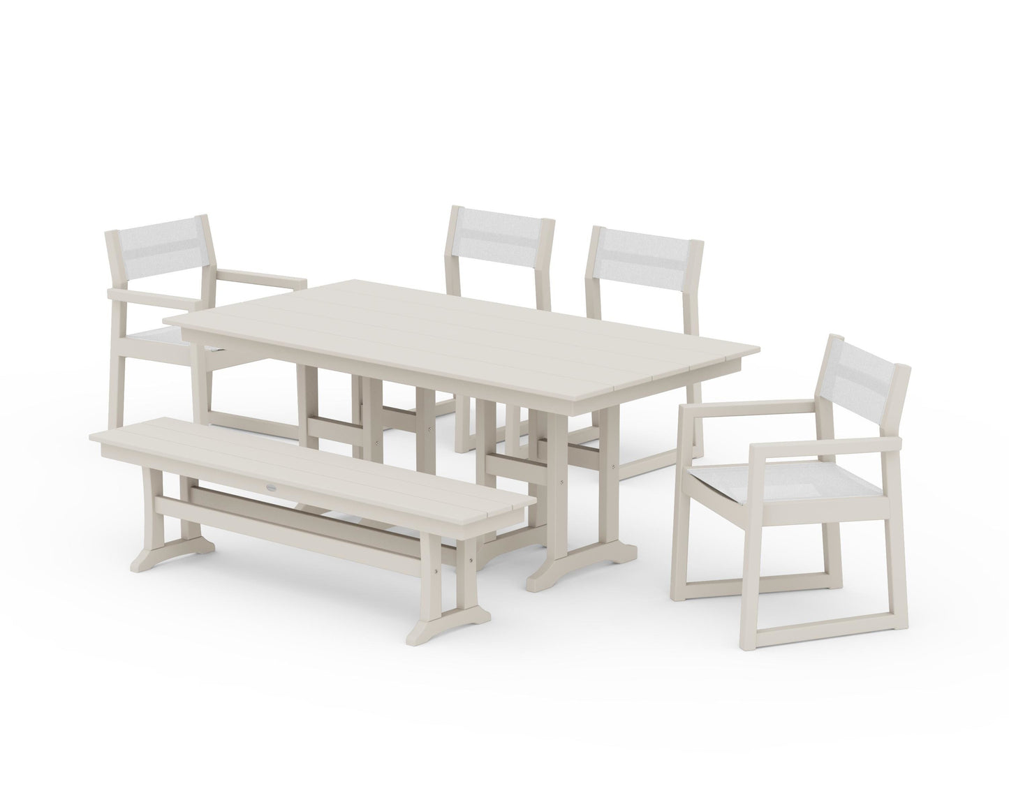 EDGE Sling 6-Piece Farmhouse Dining Set