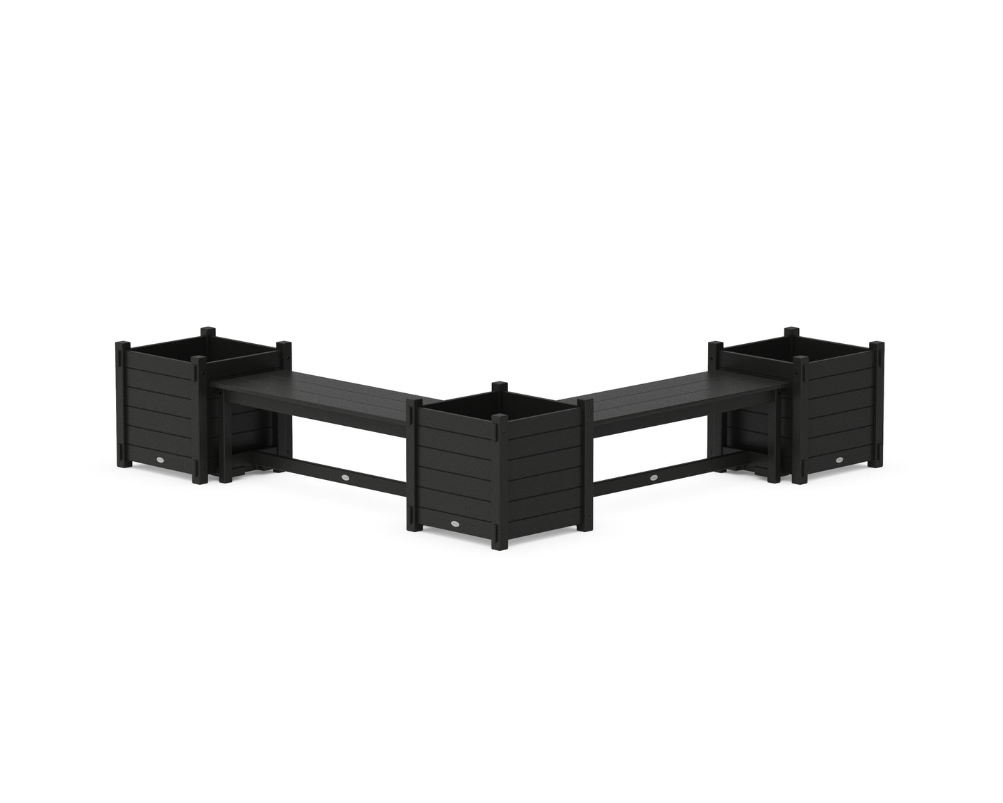48" Nautical L- Shaped Planter Bench Corner Set - Large