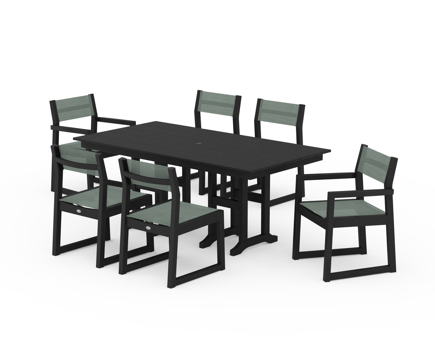 EDGE Sling 7-Piece Farmhouse Dining Set