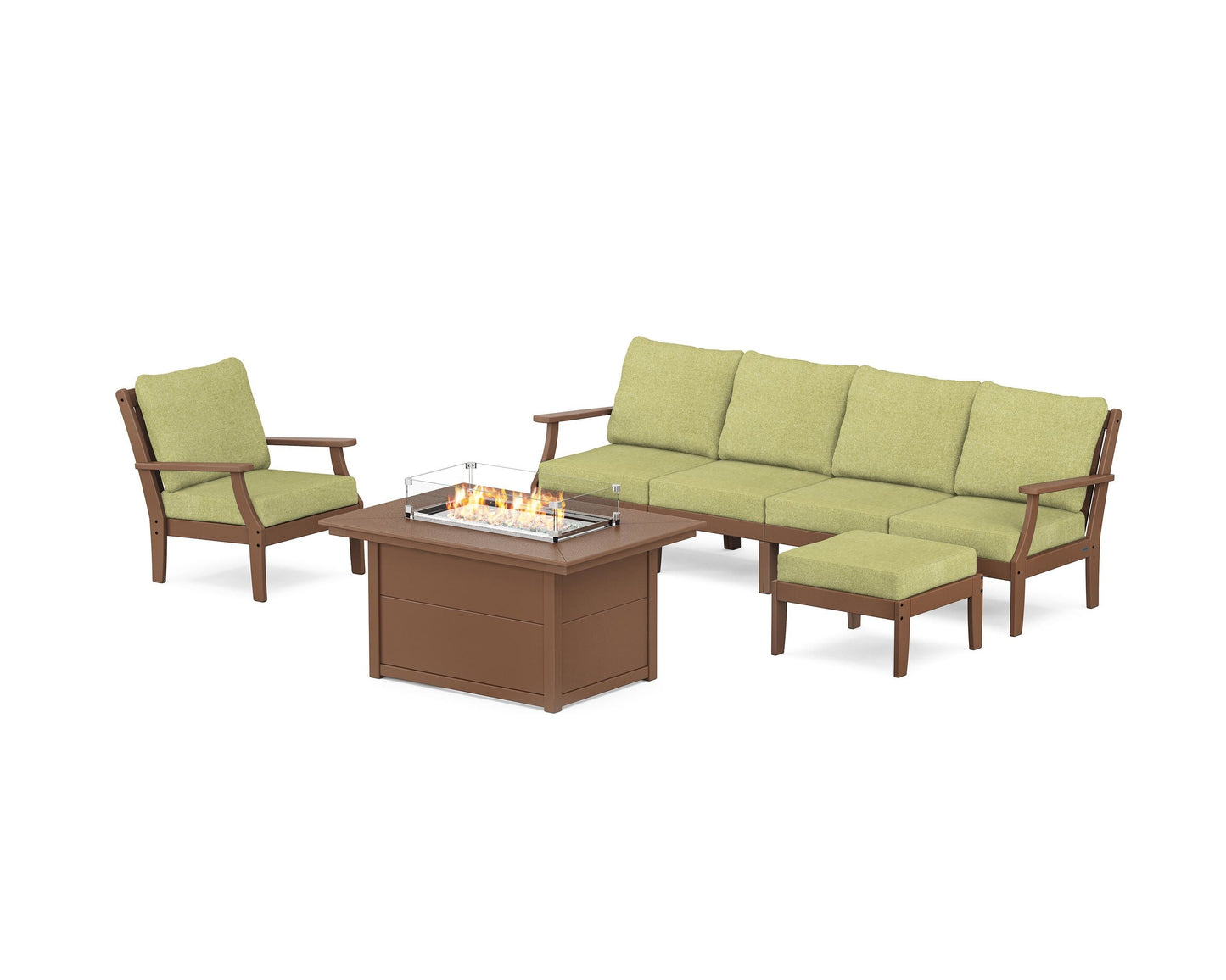 Braxton Sectional Lounge and Fire Pit Set