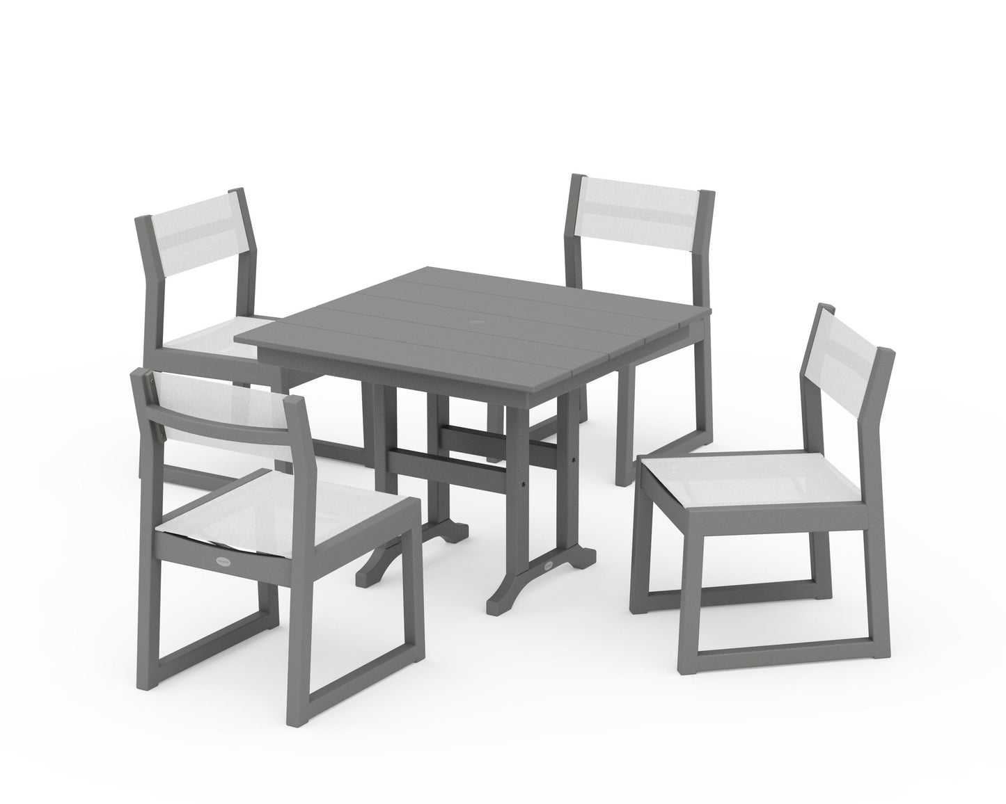 EDGE Sling Side Chair 5-Piece Farmhouse Dining Set