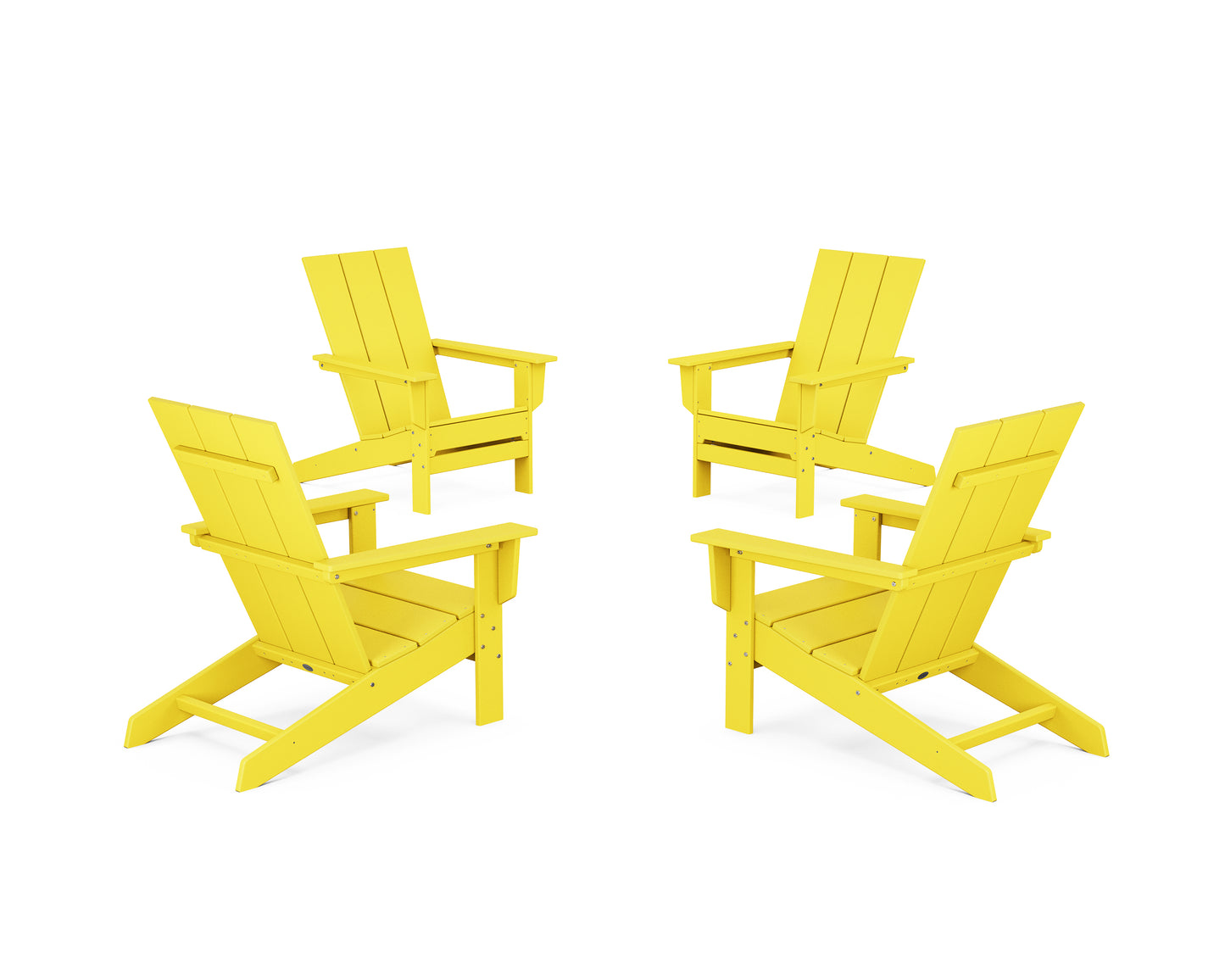 4-Piece Modern Studio Adirondack Chair Conversation Set