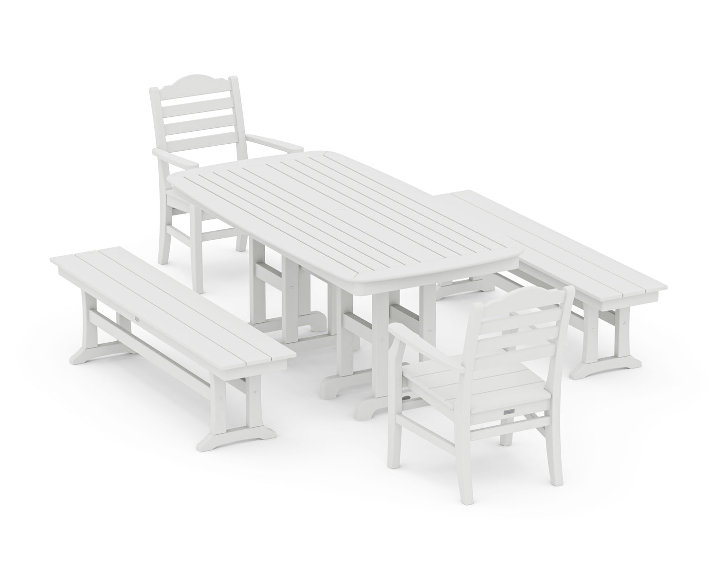 Savannah 5-Piece Dining Set with Benches