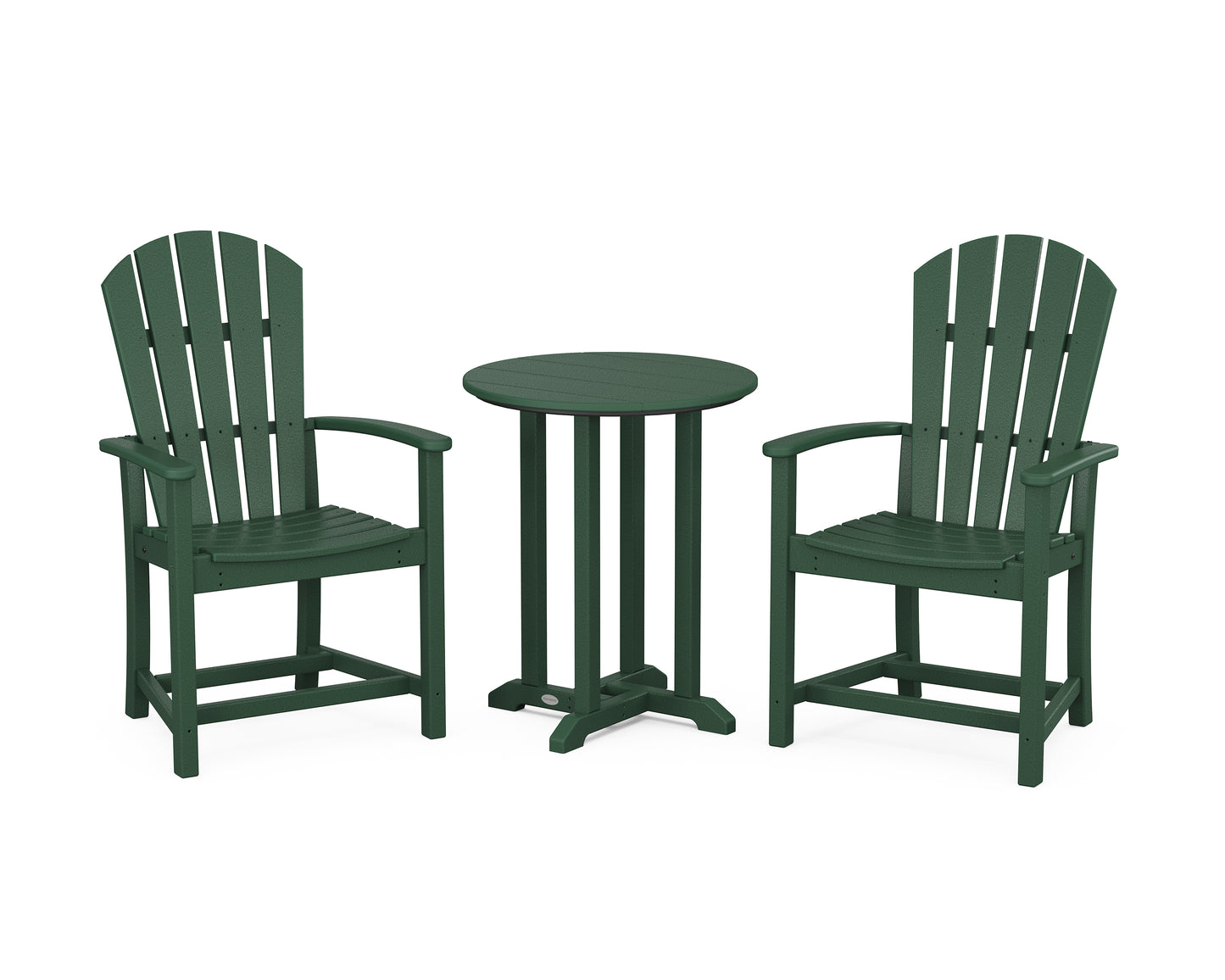Palm Coast 3-Piece Round Farmhouse Bistro Dining Set