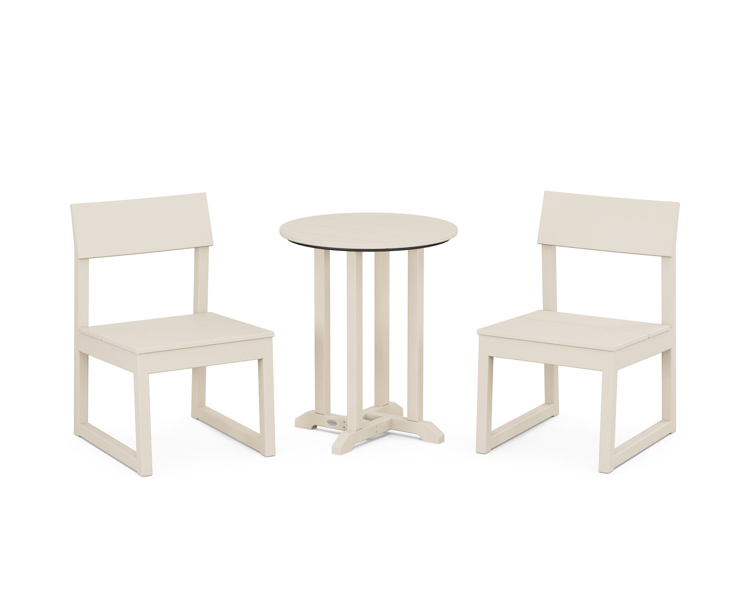 EDGE Side Chair 3-Piece Round Bistro Dining Set