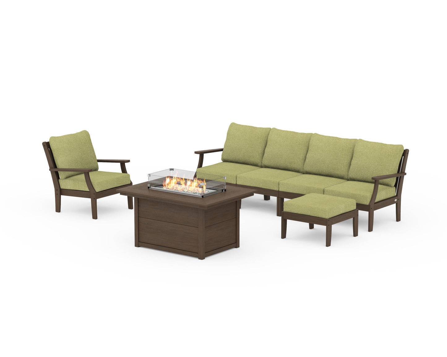 Braxton Sectional Lounge and Fire Pit Set