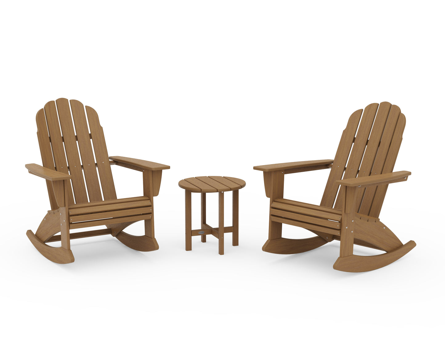 Vineyard Curveback 3-Piece Adirondack Rocking Chair Set