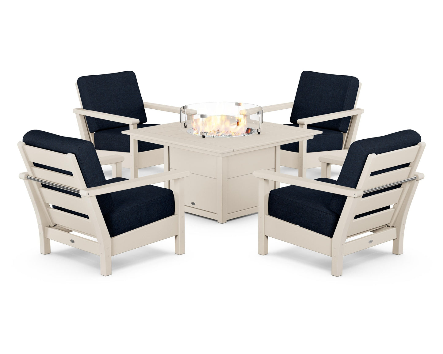 Harbour 5-Piece Conversation Set with Fire Pit Table