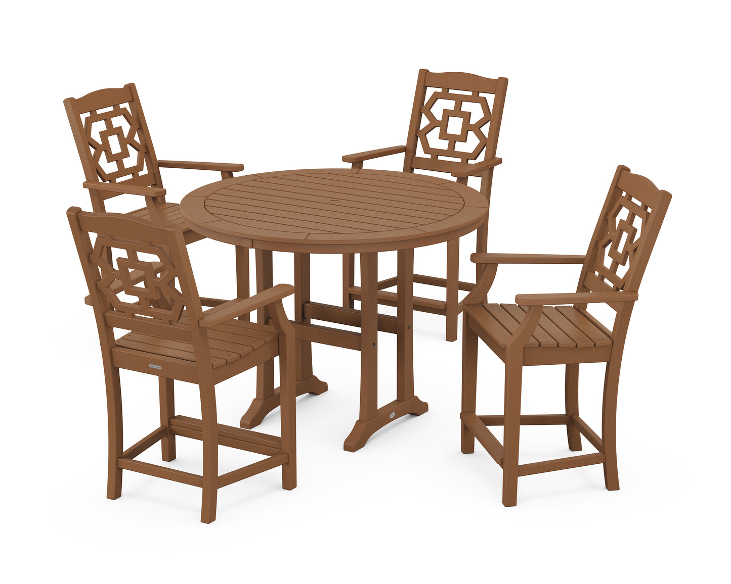 Chinoiserie 5-Piece Round Counter Set