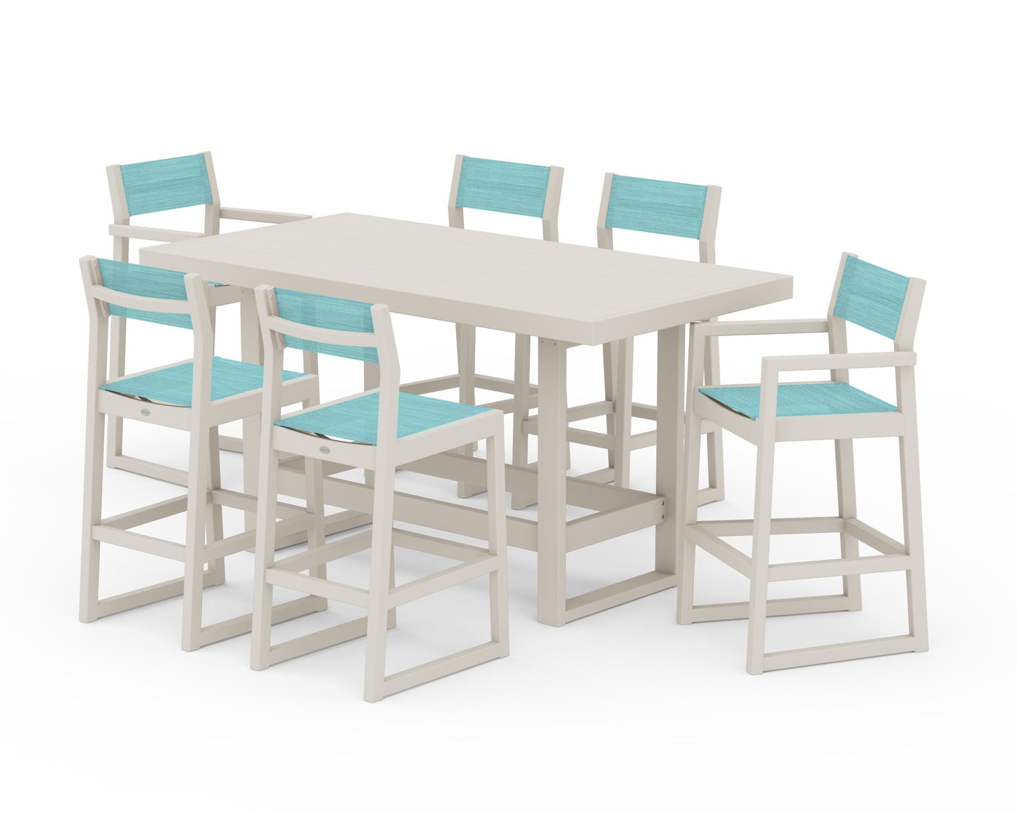 EDGE Sling 7-Piece Bar Table Set