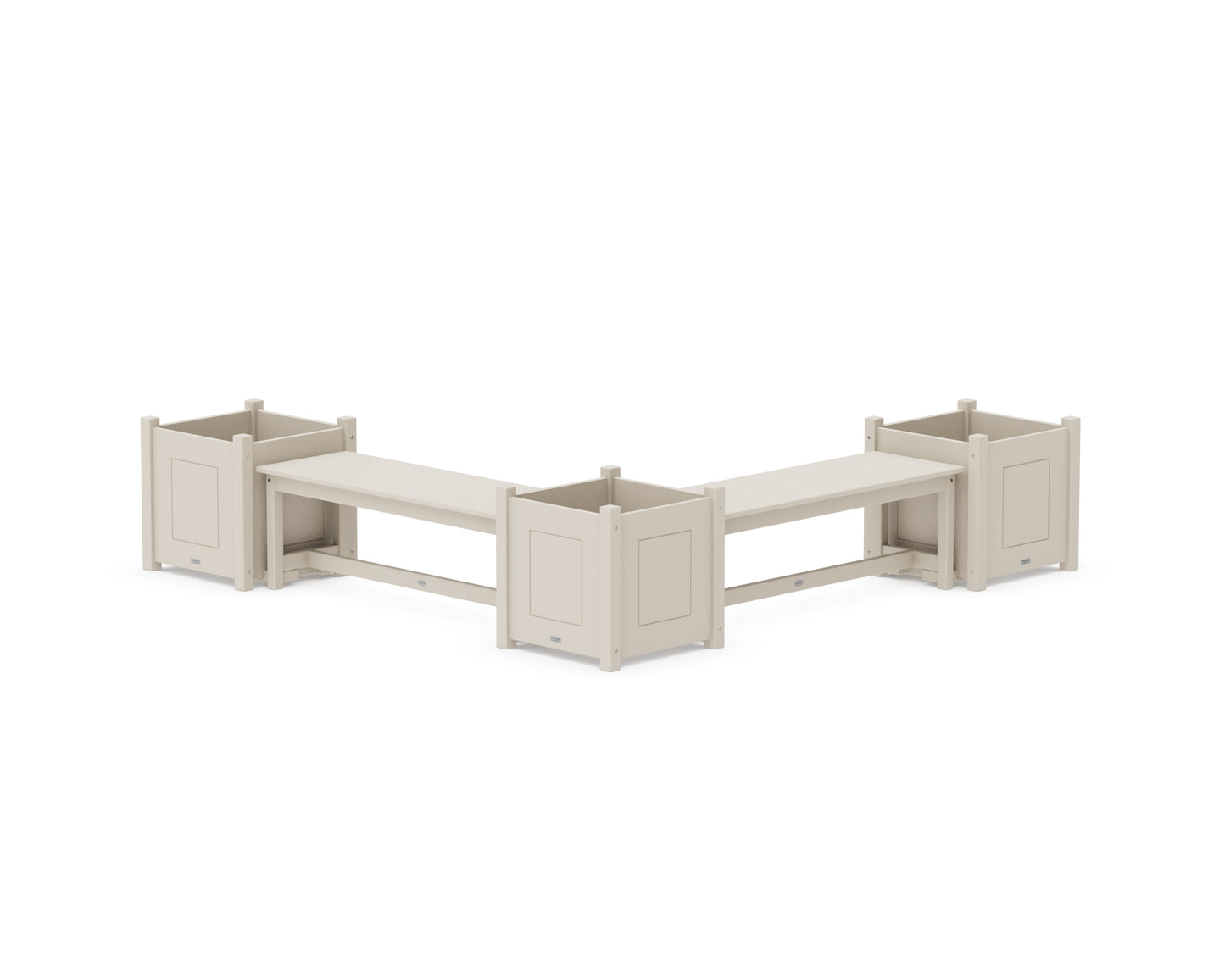 48" Country Living L- Shaped Planter Bench Corner Set - Large