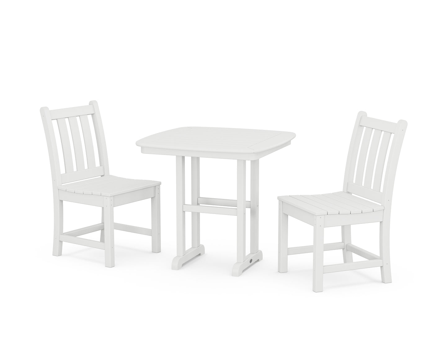 Traditional Garden Side Chair 3-Piece Dining Set